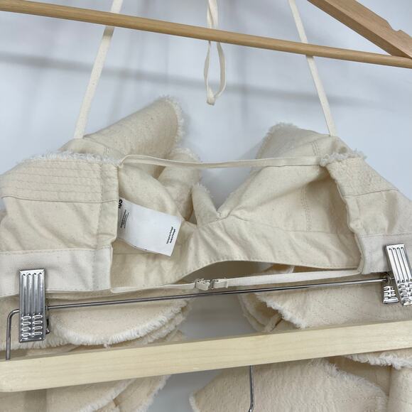 Jacquemus | La Brassiere Artichaut Ruffled Bralette in Off White Crop Top 34 XS - Picture 11 of 16